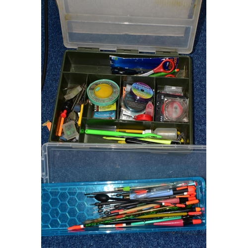 457 - A QUANTITY OF COARSE FISHING EQUIPMENT AND TACKLE, including a Maver Enigma 101 13m pole with assort... 