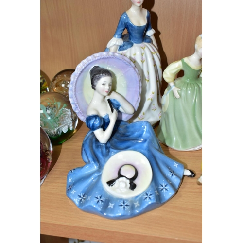 481 - TEN ROYAL DOULTON LADY AND GIRL FIGURES, comprising 'Cissie' HN1809 (minor nibble to leaf), 'Wendy' ... 