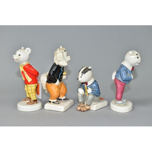 499 - FOUR BESWICK 'RUPERT AND HIS FRIENDS' FIGURES, comprising 'Rupert The Bear', 'Algy Pug', 'Pong Ping'... 