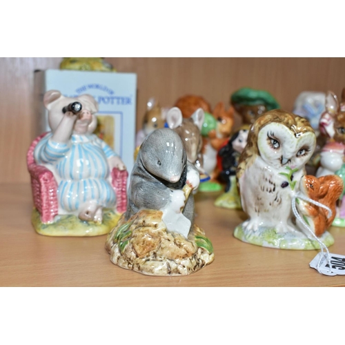 504 - THIRTEEN BESWICK BEATRIX POTTER CHARACTER FIGURES AND BY ROYAL ALBERT, the Beswick comprising 'Jemim... 