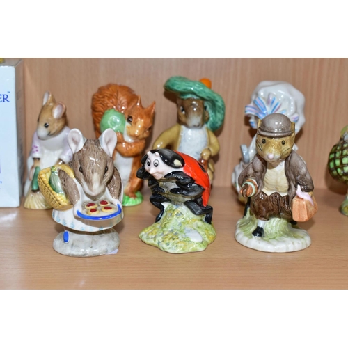 504 - THIRTEEN BESWICK BEATRIX POTTER CHARACTER FIGURES AND BY ROYAL ALBERT, the Beswick comprising 'Jemim... 