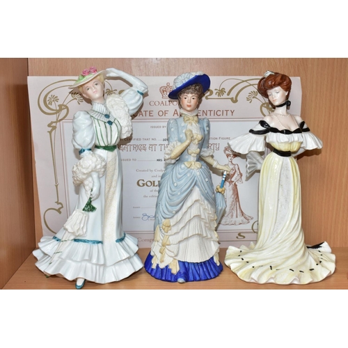 520 - FOUR WEDGWOOD FOR SPINK LIMITED EDITION BISQUE LADY FIGURES AND TWO COALPORT LIMITED EDITION LADY FI... 