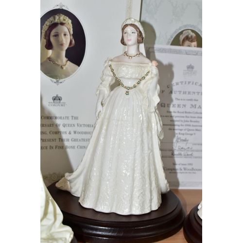 552 - FIVE COALPORT LIMITED EDITION ROYAL BRIDES FIGURINES, each with circular wooden plinth, comprising '... 