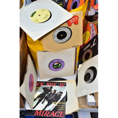 574 - A BAG CONTAINING OVER TWO HUNDRED AND FIFTY SINGLES including sixteen on the Tamla Motown label arti... 