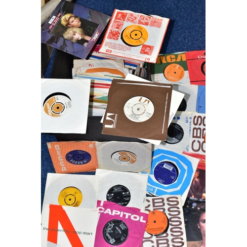 584 - A BOX CONTAINING OVER ONE HUNDRED AND FORTY 7in SINGLES including Rolling Stones, Little Richard, Du... 