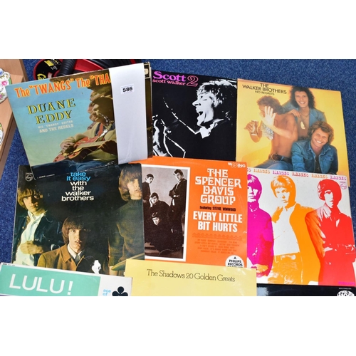 586 - TWELVE COLLECTABLE LPs FROM THE 1950s AND 60s from artists such as Lulu, The Walker Brothers, Scott ... 