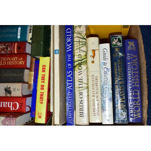 589 - FOUR BOXES OF BOOKS, thirty six titles to include reference, gardening, nature, DIY and Great Britai... 