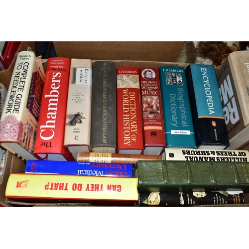 589 - FOUR BOXES OF BOOKS, thirty six titles to include reference, gardening, nature, DIY and Great Britai... 