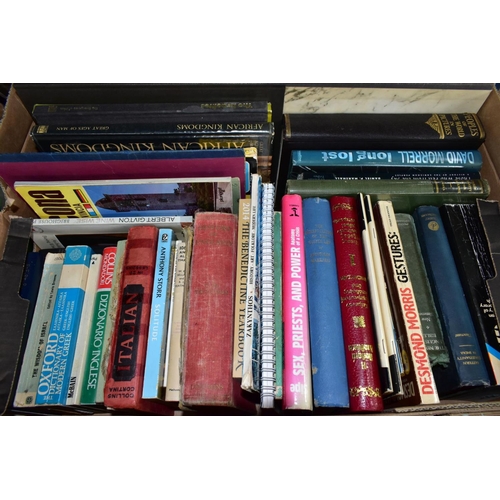 630 - BOOKS, a collection of two hundred titles in six boxes, subjects include religion, psychology, philo... 