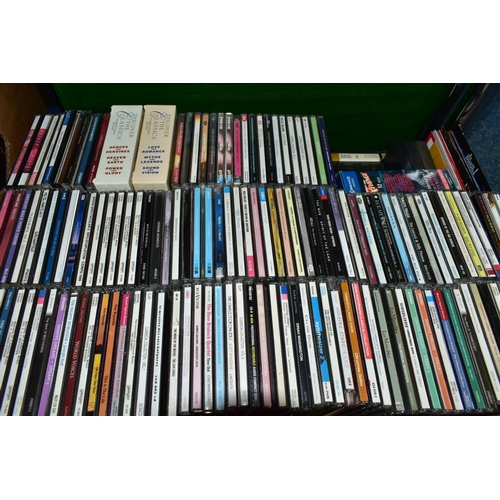 638 - SIX BOXES OF CDS, CASETTE TAPES, MAGAZINES AND BOOKS, the CDs and tapes feature a large collection o... 