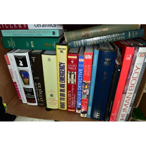 641 - BOOKS & MAGAZINES, a collection of approximately eighty-five titles in three boxes, subjects include... 