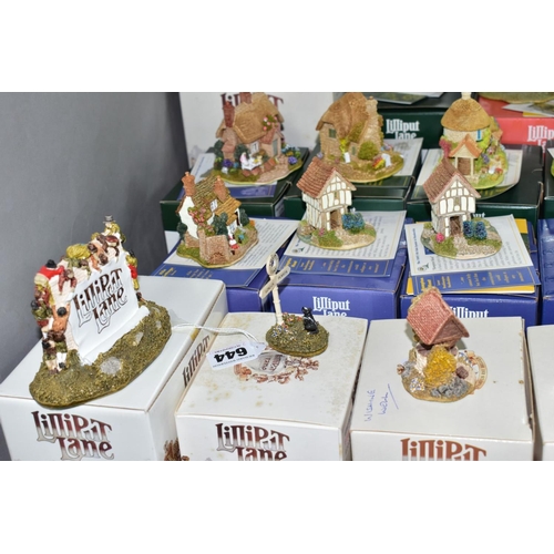 644 - TWENTY EIGHT BOXED LILLIPUT LANE SCULPTURES, with deeds except where mentioned, comprising twenty th... 