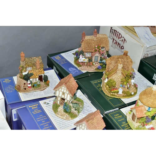 644 - TWENTY EIGHT BOXED LILLIPUT LANE SCULPTURES, with deeds except where mentioned, comprising twenty th... 