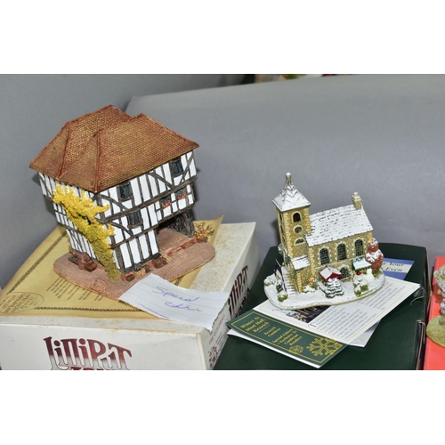 644 - TWENTY EIGHT BOXED LILLIPUT LANE SCULPTURES, with deeds except where mentioned, comprising twenty th... 