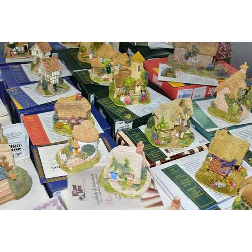 644 - TWENTY EIGHT BOXED LILLIPUT LANE SCULPTURES, with deeds except where mentioned, comprising twenty th... 