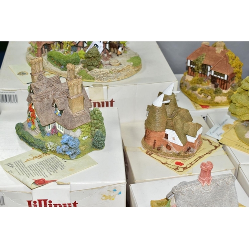 662 - FORTY TWO BOXED LILLIPUT LANE SCUPLTURES FROM THE SOUTH EAST AND SOUTH WEST COLLECTIONS, all with de... 