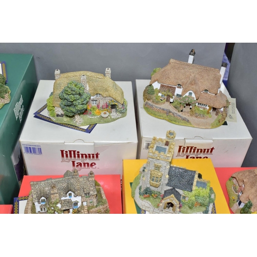 662 - FORTY TWO BOXED LILLIPUT LANE SCUPLTURES FROM THE SOUTH EAST AND SOUTH WEST COLLECTIONS, all with de... 