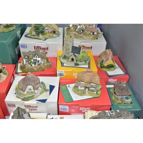 662 - FORTY TWO BOXED LILLIPUT LANE SCUPLTURES FROM THE SOUTH EAST AND SOUTH WEST COLLECTIONS, all with de... 