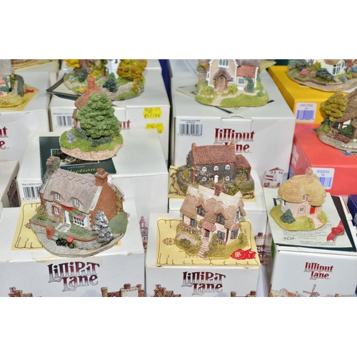 662 - FORTY TWO BOXED LILLIPUT LANE SCUPLTURES FROM THE SOUTH EAST AND SOUTH WEST COLLECTIONS, all with de... 