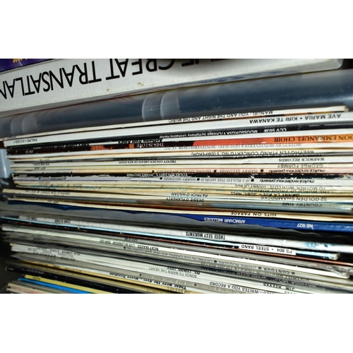 663 - SIX BOXES OF RECORDS, approximately three to four hundred vinyl LPs, to include classical, gospel, c... 