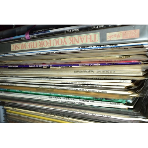 663 - SIX BOXES OF RECORDS, approximately three to four hundred vinyl LPs, to include classical, gospel, c... 