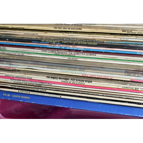 663 - SIX BOXES OF RECORDS, approximately three to four hundred vinyl LPs, to include classical, gospel, c... 