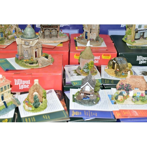 665 - FORTY THREE BOXED LILLIPUT LANE SCULPTURES FROM THE BRITISH COLLECTION, all with deeds, to include F... 