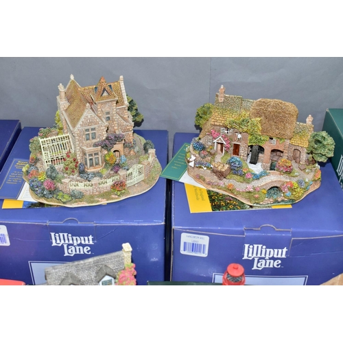 665 - FORTY THREE BOXED LILLIPUT LANE SCULPTURES FROM THE BRITISH COLLECTION, all with deeds, to include F... 