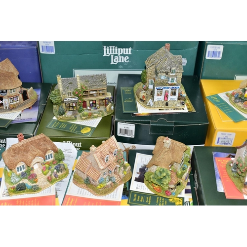 665 - FORTY THREE BOXED LILLIPUT LANE SCULPTURES FROM THE BRITISH COLLECTION, all with deeds, to include F... 