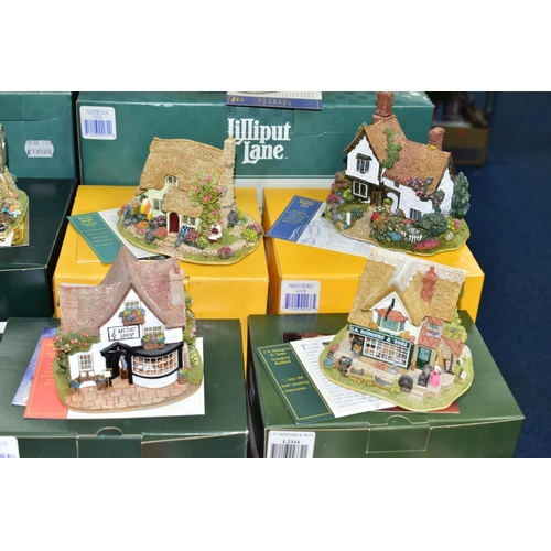 665 - FORTY THREE BOXED LILLIPUT LANE SCULPTURES FROM THE BRITISH COLLECTION, all with deeds, to include F... 