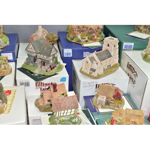 668 - FORTY ONE BOXED LILLIPUT LANE SCULTPURES FROM THE NORTHERN AND MIDLANDS COLLECTIONS, most with deeds... 