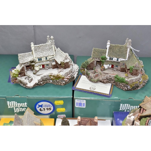 668 - FORTY ONE BOXED LILLIPUT LANE SCULTPURES FROM THE NORTHERN AND MIDLANDS COLLECTIONS, most with deeds... 