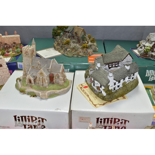 668 - FORTY ONE BOXED LILLIPUT LANE SCULTPURES FROM THE NORTHERN AND MIDLANDS COLLECTIONS, most with deeds... 