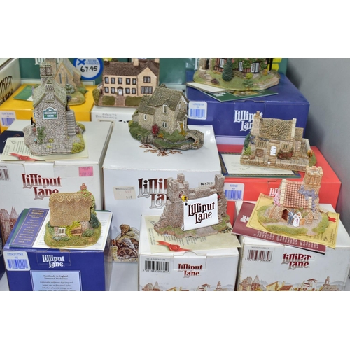 668 - FORTY ONE BOXED LILLIPUT LANE SCULTPURES FROM THE NORTHERN AND MIDLANDS COLLECTIONS, most with deeds... 