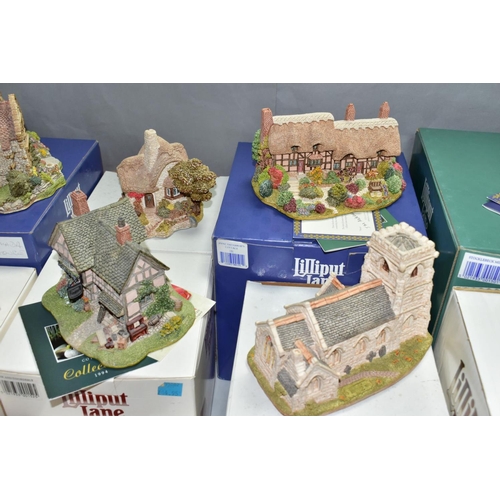 668 - FORTY ONE BOXED LILLIPUT LANE SCULTPURES FROM THE NORTHERN AND MIDLANDS COLLECTIONS, most with deeds... 