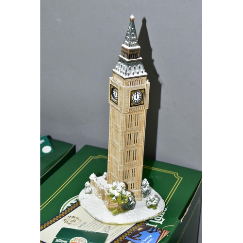 672 - EIGHT BOXED LILLIPUT LANE SCULPTURES FROM BRITAIN'S HERITAGE COLLECTION, all with deeds except one w... 