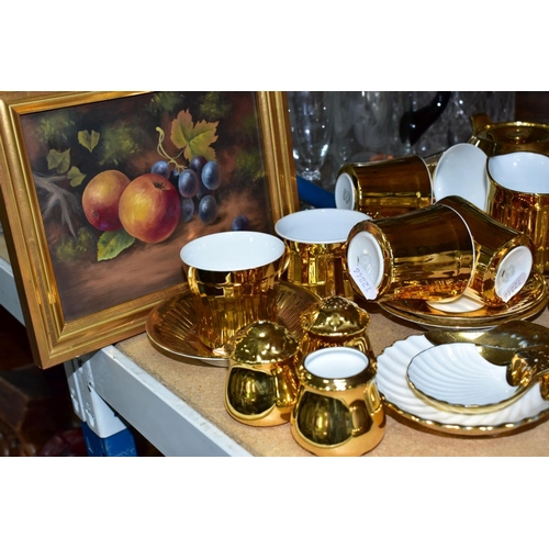 698 - ONE BOX AND LOOSE ROYAL WORCESTER TEA SET, BOOKS AND SUNDRY ITEMS, to include a twenty eight piece R... 