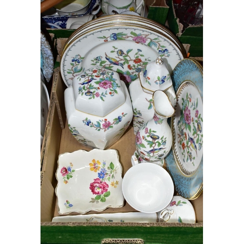 699 - NINE BOXES AND LOOSE CERAMICS, GLASSWARES AND SUNDRY ITEMS, to include eleven pieces of Aynsley Pemb... 