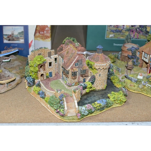 705 - THREE BOXED LIMITED EDITION LILLIPUT LANE SCULPTURES, with deeds and certificates, comprising Harves... 