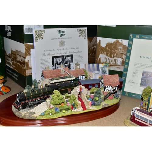 713 - TWO BOXED LIMITED EDITION LILLIPUT LANE SCULPTURES, comprising It's all at the Co-op - Beamish no 50... 