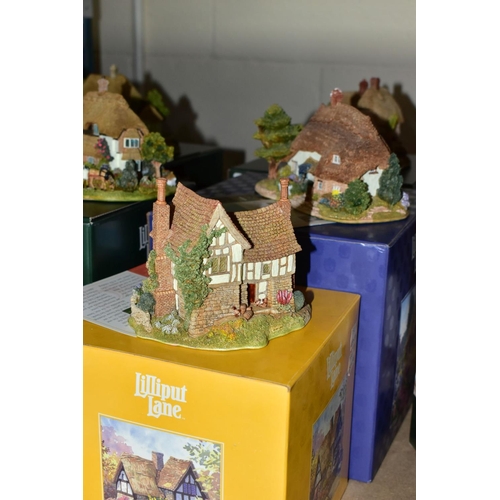 717 - TEN BOXED LILLIPUT LANE SCULPTURES FROM THE COLLECTORS CLUB AND ANNIVERSARY COLLECTIONS, all with de... 