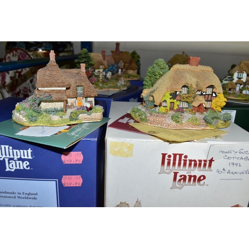 717 - TEN BOXED LILLIPUT LANE SCULPTURES FROM THE COLLECTORS CLUB AND ANNIVERSARY COLLECTIONS, all with de... 