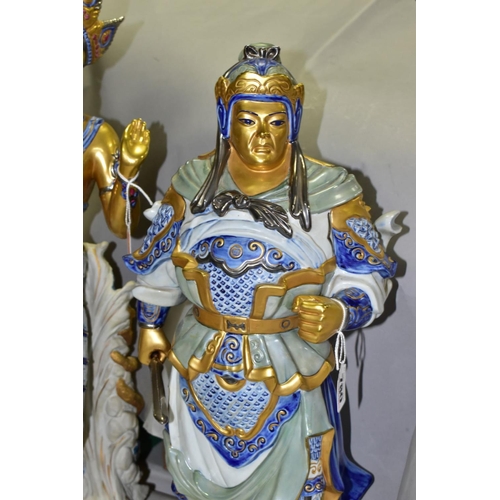 780 - TWO LIMITED EDITION CAPODIMONTE SCULPTURES BY EDOARDO TASCA, comprising 'Siamese Warrior' numbered 6... 