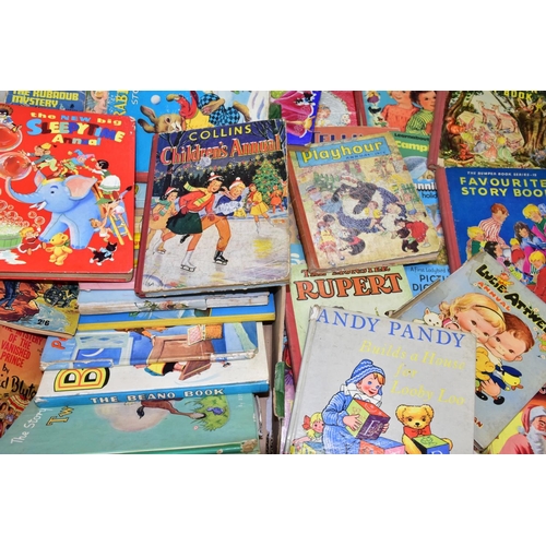 784 - A BOX OF VINTAGE CHILDRENS BOOKS, including The Monster Rupert Book, Rupert Adventure Book, Rupert G... 