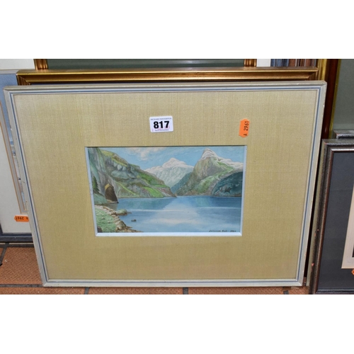 817 - PAINTINGS AND PRINTS ETC, to include C.D Taylor oil on board depicting boats at their moorings at lo... 