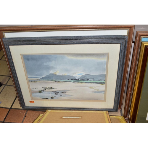 817 - PAINTINGS AND PRINTS ETC, to include C.D Taylor oil on board depicting boats at their moorings at lo... 