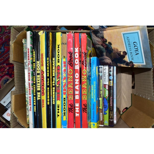 820 - BOOKS, three boxes containing approximately fifty-eight titles in mainly hardback format, subjects i... 