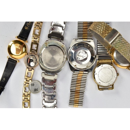 116 - A BAG OF ASSORTED WRISTWATCHES, to include six wristwatches, names to  include Sekonda, Guess, Ginsb... 