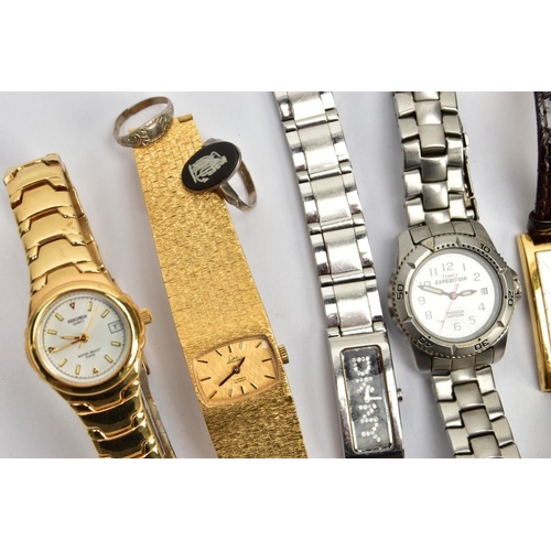 117 - A BAG OF ASSORTED WRISTWATCHES, to include eight wristwatches, names to  include Sekonda, Seiko, DKN... 