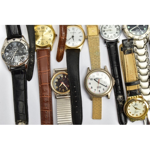 121 - A BAG OF ASSORTED WRISTWATCHES, to include twenty wristwatches, names to  include, Rotary, Gillex, M... 